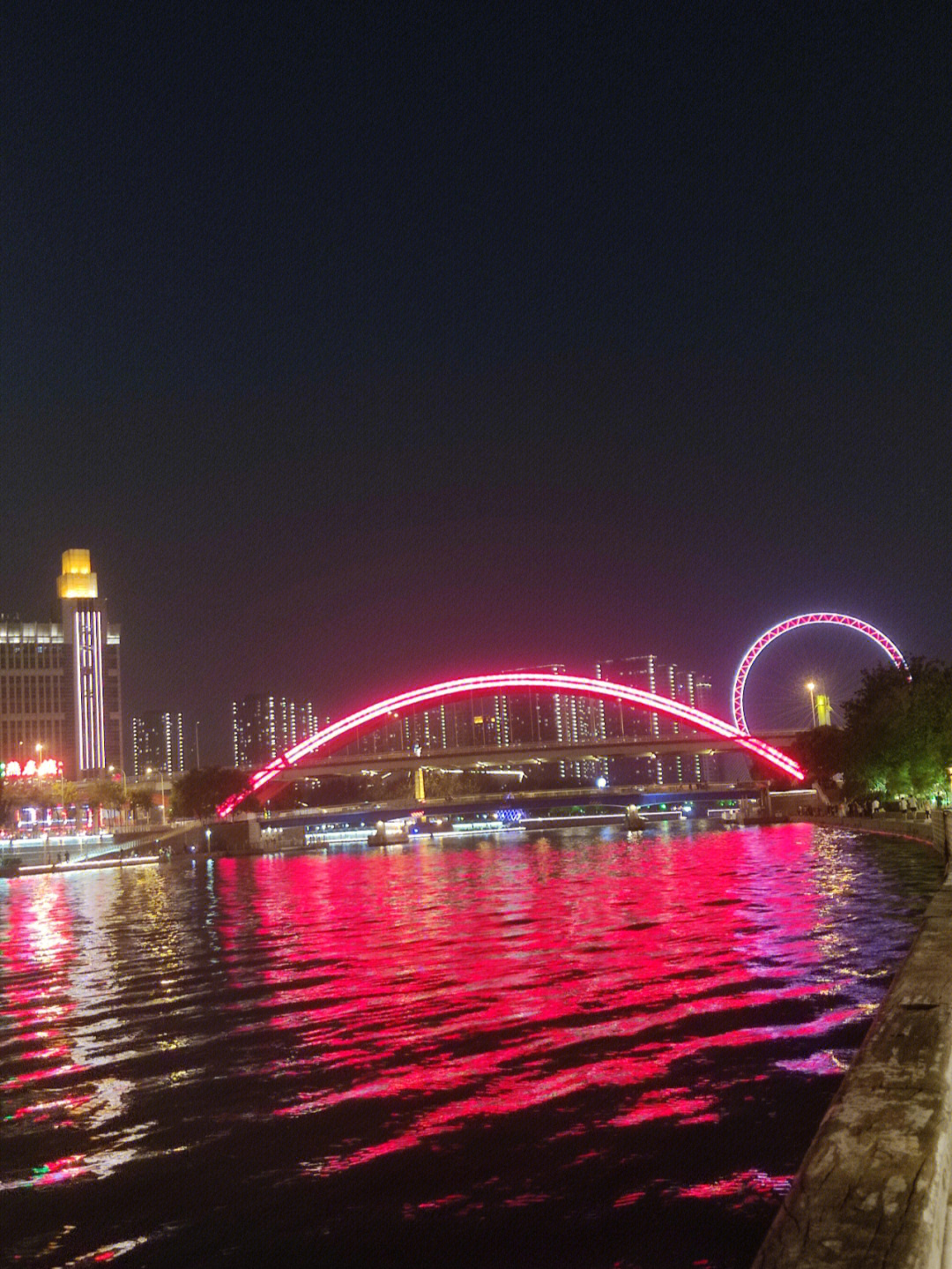 海河夜景，璀璨魅力与独特风情的独特展现